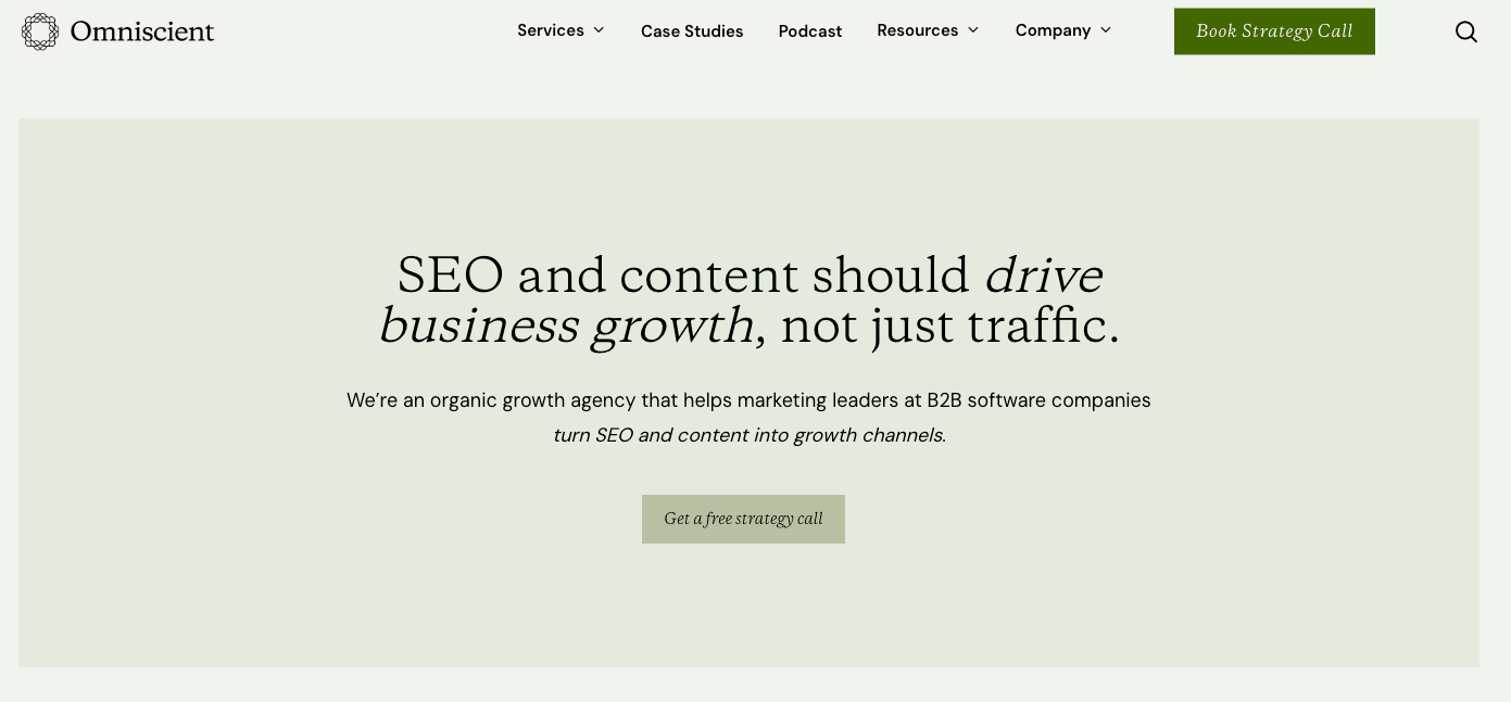 omniscient digital saas seo agency header