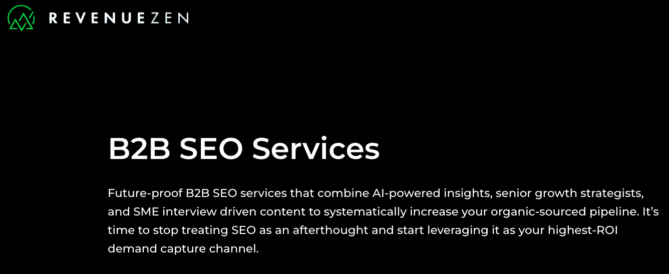 revenuezen saas seo agency