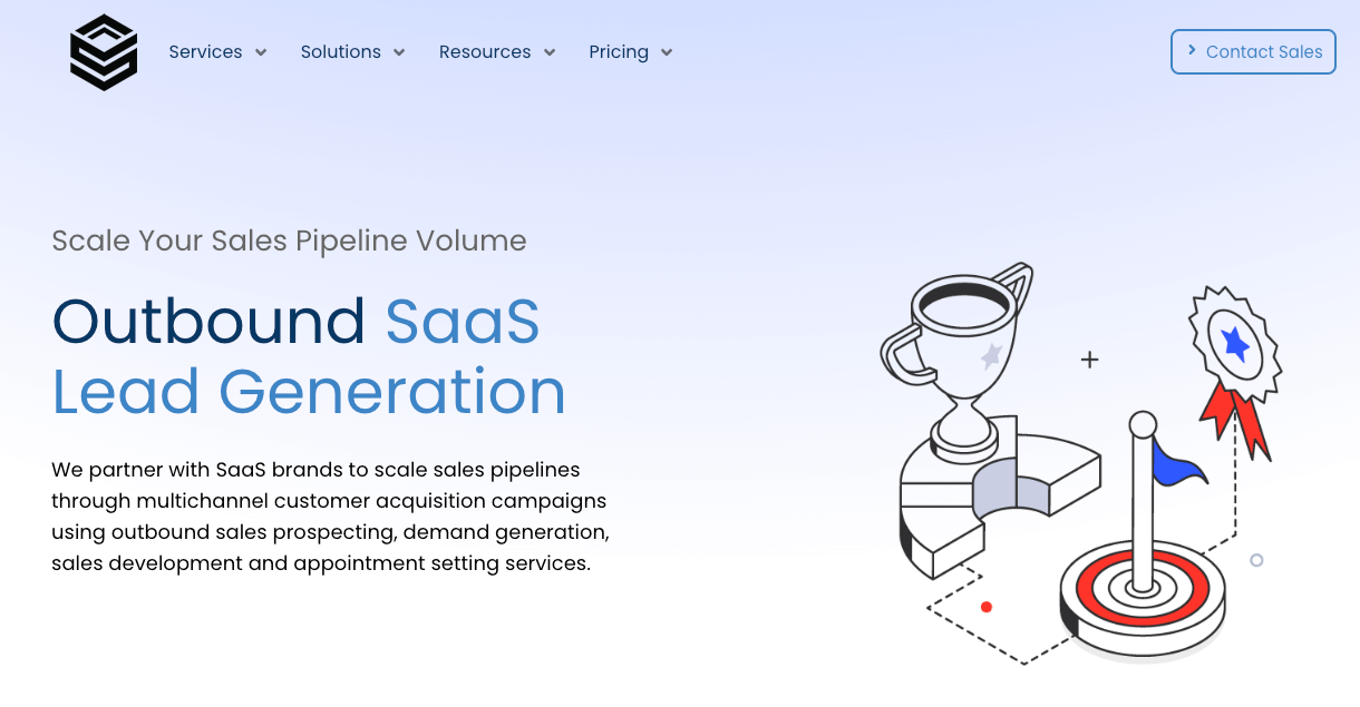 saas leads agency graphic