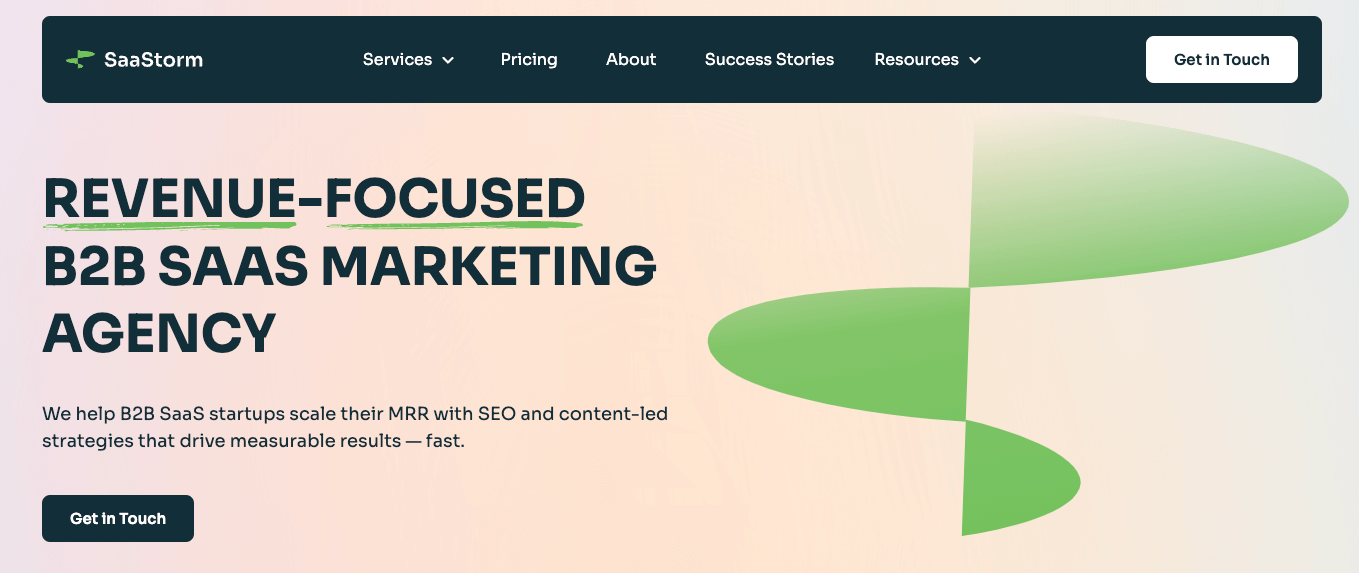 saastorm saas lead generation agency