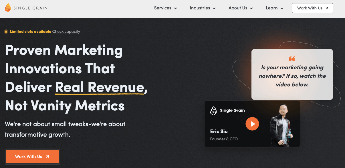 single grain b2b seo agency graphic